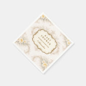 Champagner-Rosa-Barock-Baby-Party Serviette (Ecke)