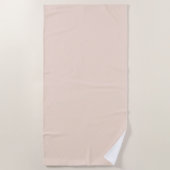 Champagner-Rosa Einfarbige Farbe Strandtuch (Vorderseite)
