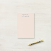 Champagner-Rosa-Farbe Minimalistisches Einfaches M Post-it Klebezettel (Auf Schreibtisch)