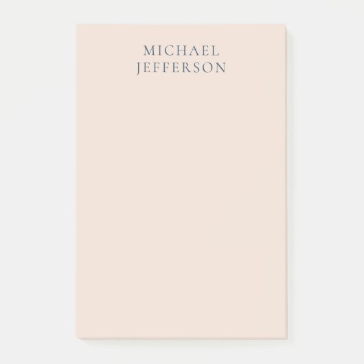 Champagner-Rosa-Farbe Minimalistisches Einfaches M Post-it Klebezettel (Vorderseite)