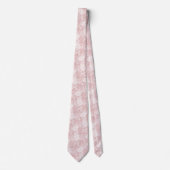 Champagner-Rosa-Floral-Batik Krawatte (Vorderseite)