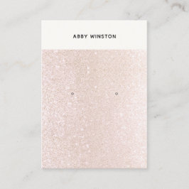 Champagner Rosa Glitzer Oring Display Visitenkarte