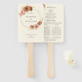 Champagner-Rosa-Goldkranz Fächer