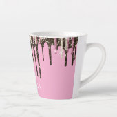 Champagner Rosa Schokolade Eiscreme Glitzer Tropfe Milchtasse (Rechts)