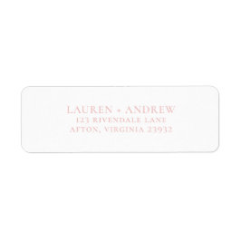 Champagner Rosa und Weiße Rücksendeadresse