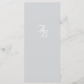 Champagner-rosafarbenes Hochzeitsmenü Menükarte (Rückseite)