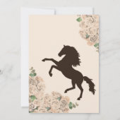 Champagner Rose Cream Floral Charro Quinceanera Einladung (Rückseite)