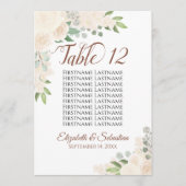 Champagner Rose Hochzeit Tischnummer Namen Große (Vorderseite)