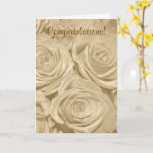 Champagner-Rose Hochzeitskarte Karte (Gelbe Blume)