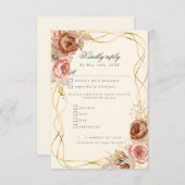 Champagner-Rose mit Aquarellfarbe UAWG RSVP Karte (Vorne/Hinten)