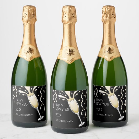 Champagner Schaumweinetikett (Flaschen)