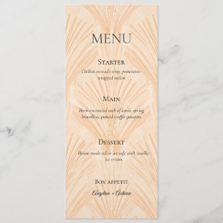 Champagner schmeckt elegant minimalistisch menükarte