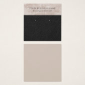 Champagner Schwarze Imitate Leder Ohrring-Display- (Vorne & Hinten)