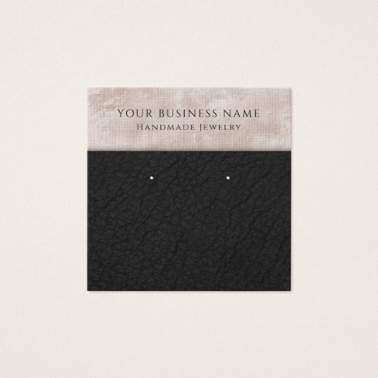 Champagner Schwarze Imitate Leder Ohrring-Display- (Vorderseite)