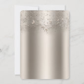 Champagner Shimmer Flutter Butterfly Babydusche Einladung (Rückseite)
