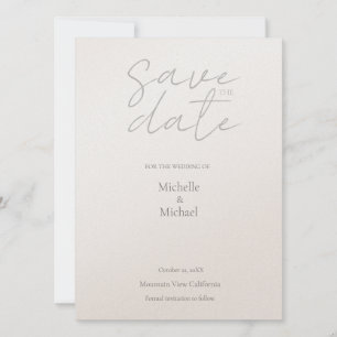 Champagner Shimmer Hochzeit Minimalistisch modern Save The Date
