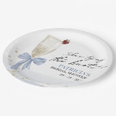 Champagner Sie bindet das Brautparty des Knotens Pappteller (Schrägansicht)