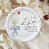 Champagner Sie bindet das Brautparty des Knotens Pappteller