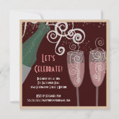 Champagner-Silvester-Party Einladung (Rückseite)