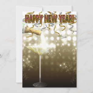 Champagner-Silvester-Party Einladungen