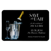 Champagner-Silvester Save the Date Magnet (Horizontal)