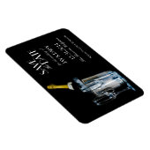 Champagner-Silvester Save the Date Magnet (Rechte Seite)