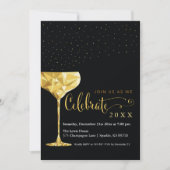 Champagner-Silvesternacht-Party Einladung (Vorderseite)