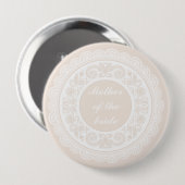 Champagner-Spitze-Mutter-der-Braut-Anstecknadel Button (Vorne & Hinten)