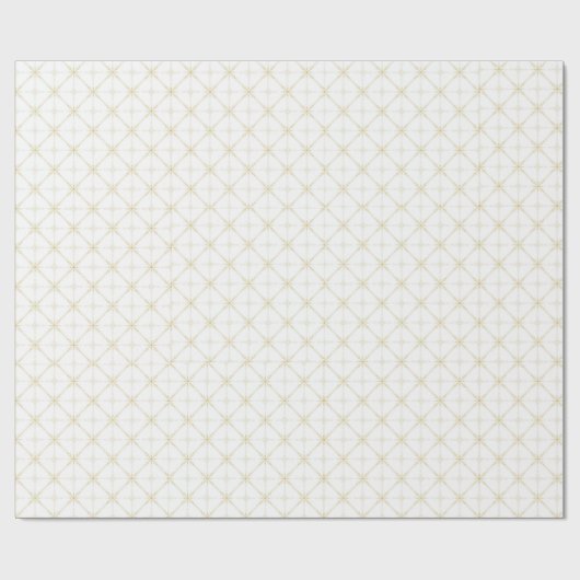 Champagner-Sternenburst-Diamantmuster Geschenkpapier (Flach)