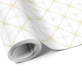Champagner-Sternenburst-Diamantmuster Geschenkpapier (Rolleneckpunkt)