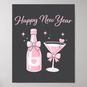 Champagner Swea Martini Coquette Frohes Neues Jahr Poster
