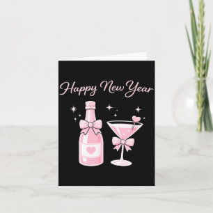 Champagner Swea Martini Kokette Frohes Neues Jahr Karte