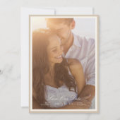 Champagner Taupe Foto Hochzeit Save The Date (Vorderseite)