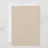Champagner-Taupe-Hochzeitsprobe Einladung (Rückseite)