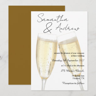 Champagner-Tischrede-Hochzeit Einladung