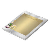 Champagner Toast 1 Notizblock (Rotiert)
