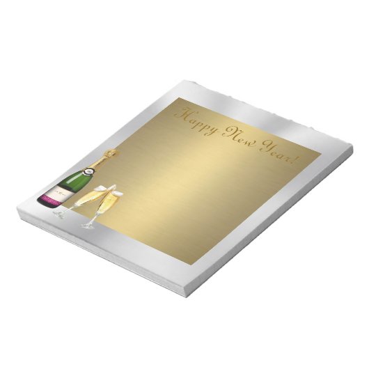 Champagner Toast 1 Notizblock (Rotiert)