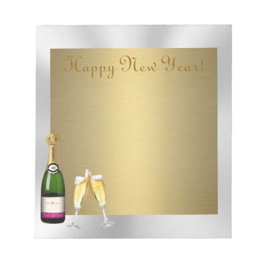 Champagner Toast 1 Notizblock (Vorderseite)