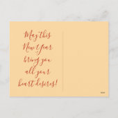 Champagner Toast Feiertagspostkarte (Rückseite)