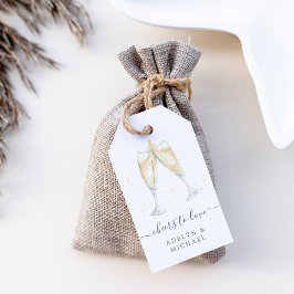 Champagner Toast Gefallen an der Liebe Personalisi Geschenkanhänger