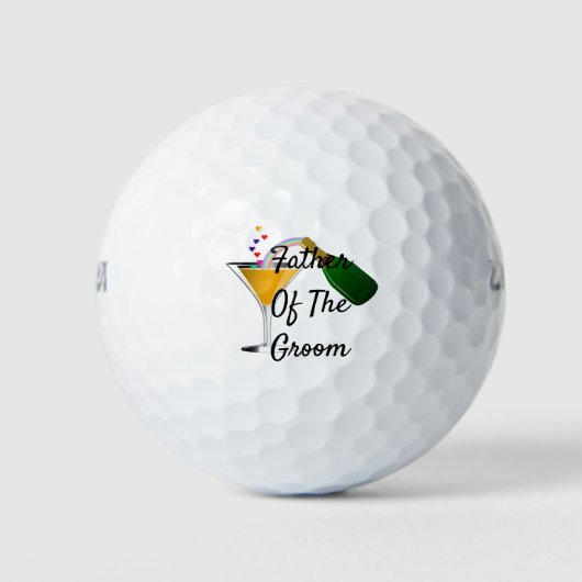 Champagner Toast Hochzeit Vater von Groom Golfball