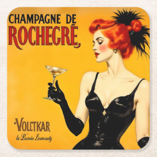 Champagner Toast Rechteckiger Pappuntersetzer