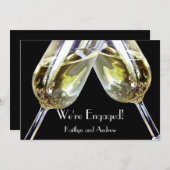 Champagner Toast/Verlobung Ankündigung (Vorne/Hinten)