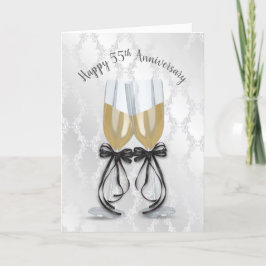 Champagner Toast zum 55. Hochzeitstag Karte