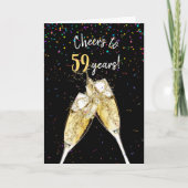 Champagner Toast zum 59. Jubiläum Karte (Vorderseite)
