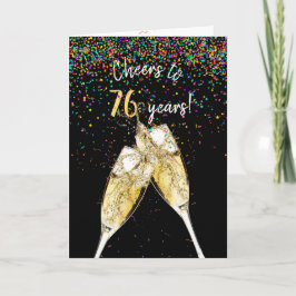 Champagner Toast zum 76. Jubiläum Karte