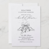 Champagner & Toasts Minimalistisches Brautparty Einladung (Vorderseite)