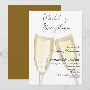 Champagner-Tost Hochzeitsempfang Einladung