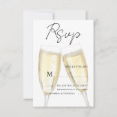 Champagner-Tost RSVP Karte (Vorderseite)