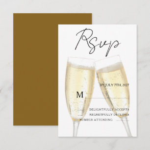 Champagner-Tost RSVP Karte
